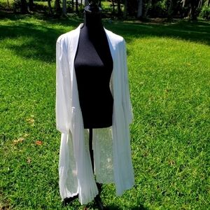 Alfani White Kimono w/ Pleated Hem - Large